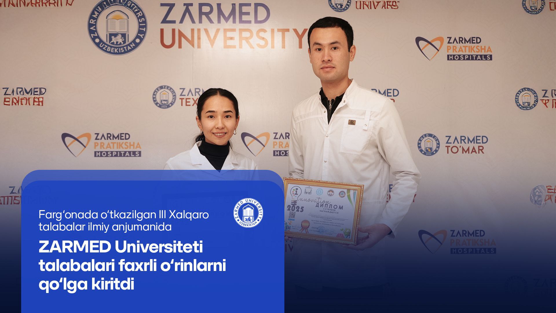 Xalqaro talabalar ilmiy anjumanida g‘olib bo‘ldi.